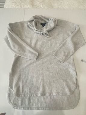 Cynthia Rowley Light Gray Cowl Neck Tunic Sweater